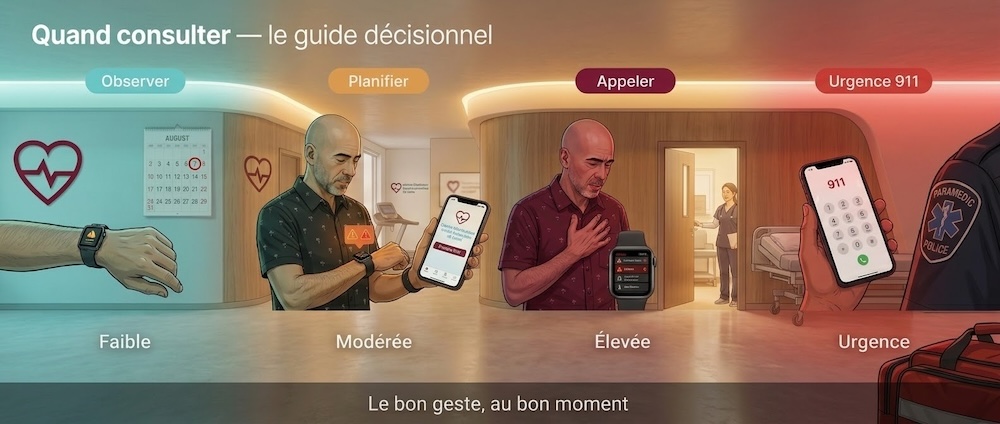 Alerte cardiaque montre intelligente